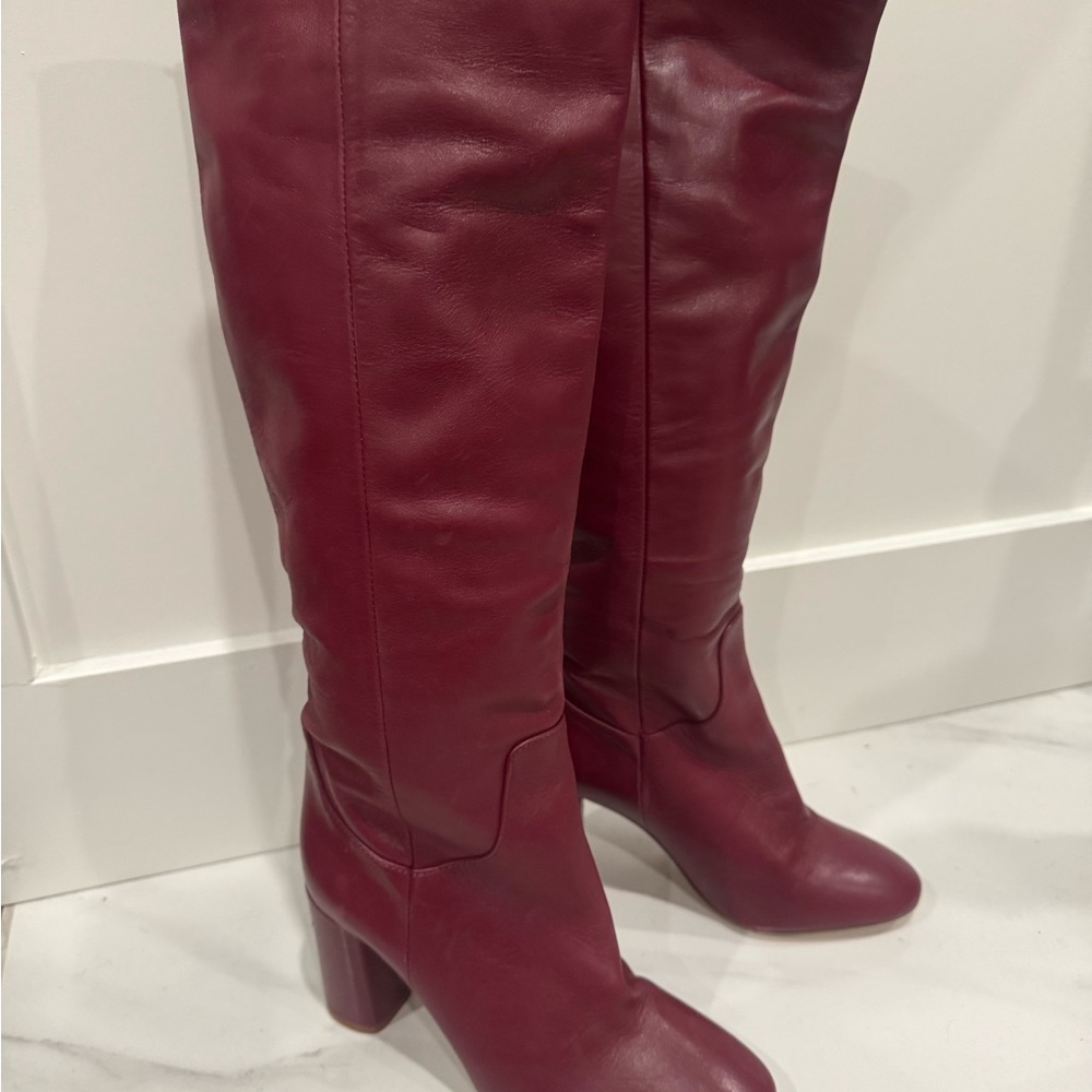 Zara Deep burgundy  dress boots